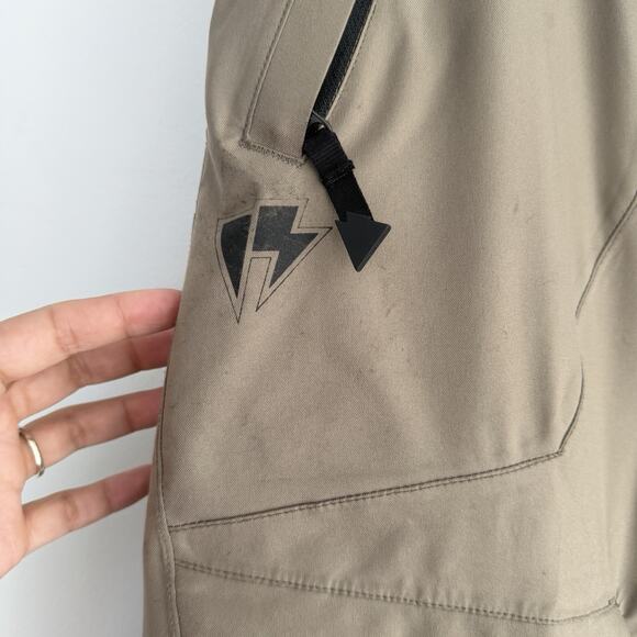 Homeschool Snowboard Pants Mens Medium Tan Ski Cargo Lined Waterproof - Picture 6 of 15